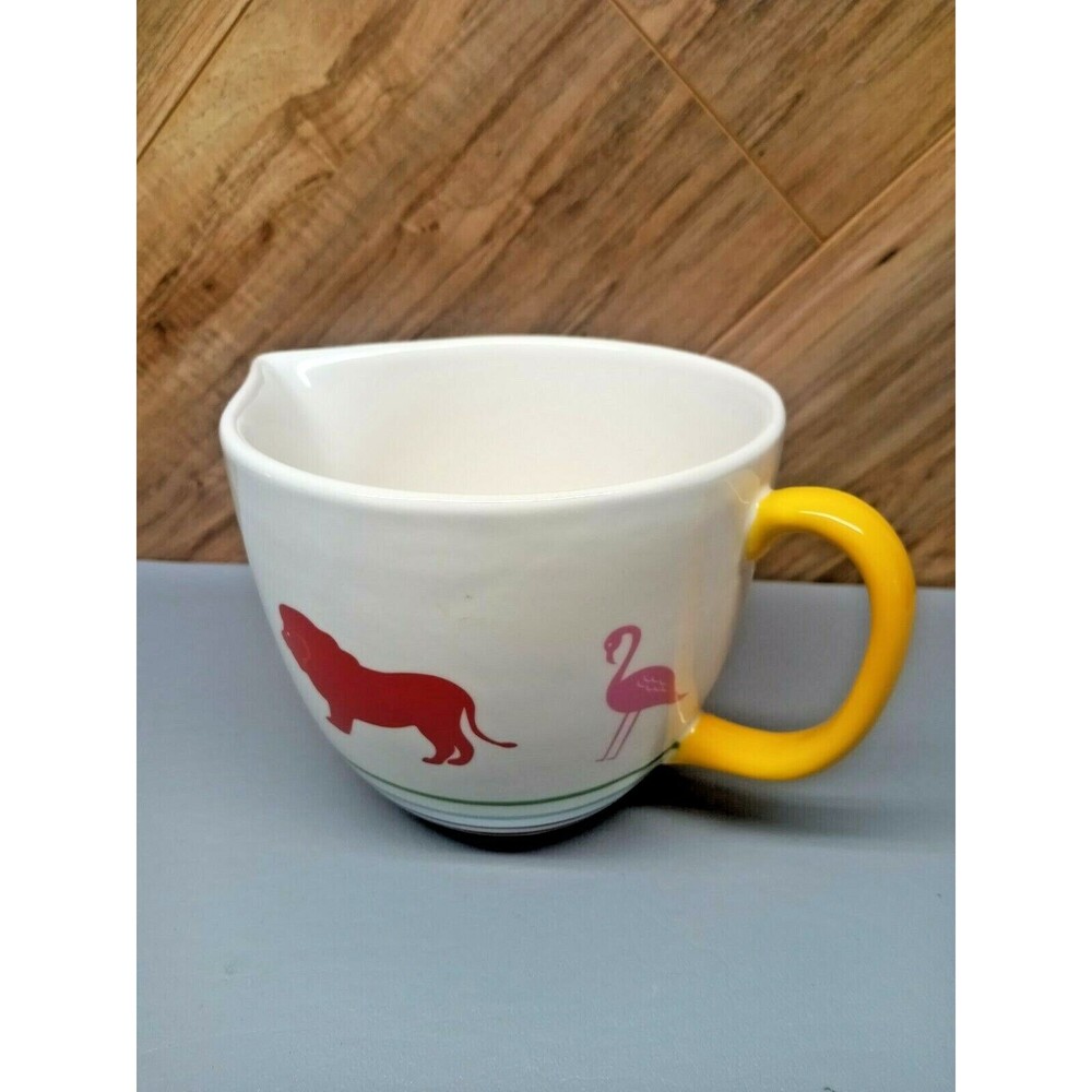 4 Cup Batter Bowl DII for the Home Tiger Lion Flamingo Elephant Decor 4-1/2" T